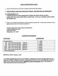 Alabama Commercial Feed License Application - Alabama, Page 2