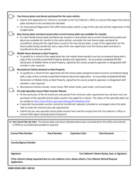 Form HSMV83363 Application for License Plate and Decal Refund - Florida, Page 2
