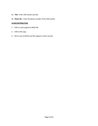 Instructions for Form DHS1106 Cws/Mqd Communication Form (Foster Care) - Hawaii, Page 6