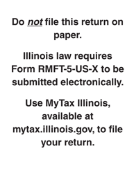 Form RMFT-5-US-X Amended Return/Claim for Credit - Underground Storage Tank Tax and Environmental Impact Fee - Illinois