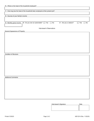 Form AER2514 Relocation Plan Interview (Residential) - Illinois, Page 2