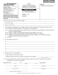 Document preview: Form UPA-Amendment(1001(H)/1102(G)) Statement of Amendment - Illinois