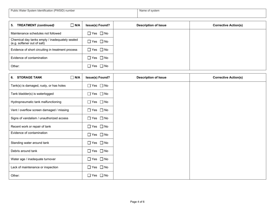 State Form 55983 Level 2 Assessment  Transient Public Water System - Indiana, Page 4