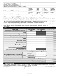 State Form 53432 Indiana Clean Vessel Act Grant Application - Indiana, Page 2