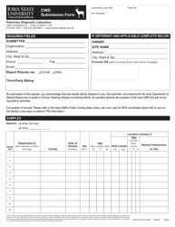 Document preview: Cwd Submission Form - Iowa