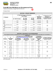 DNR Form 542-0948 (MD) Non-psd Modeling Determination Form - Iowa