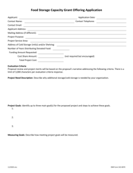 DNR Form 542-0070 Food Storage Capacity Grant Offering Application - Iowa, Page 3