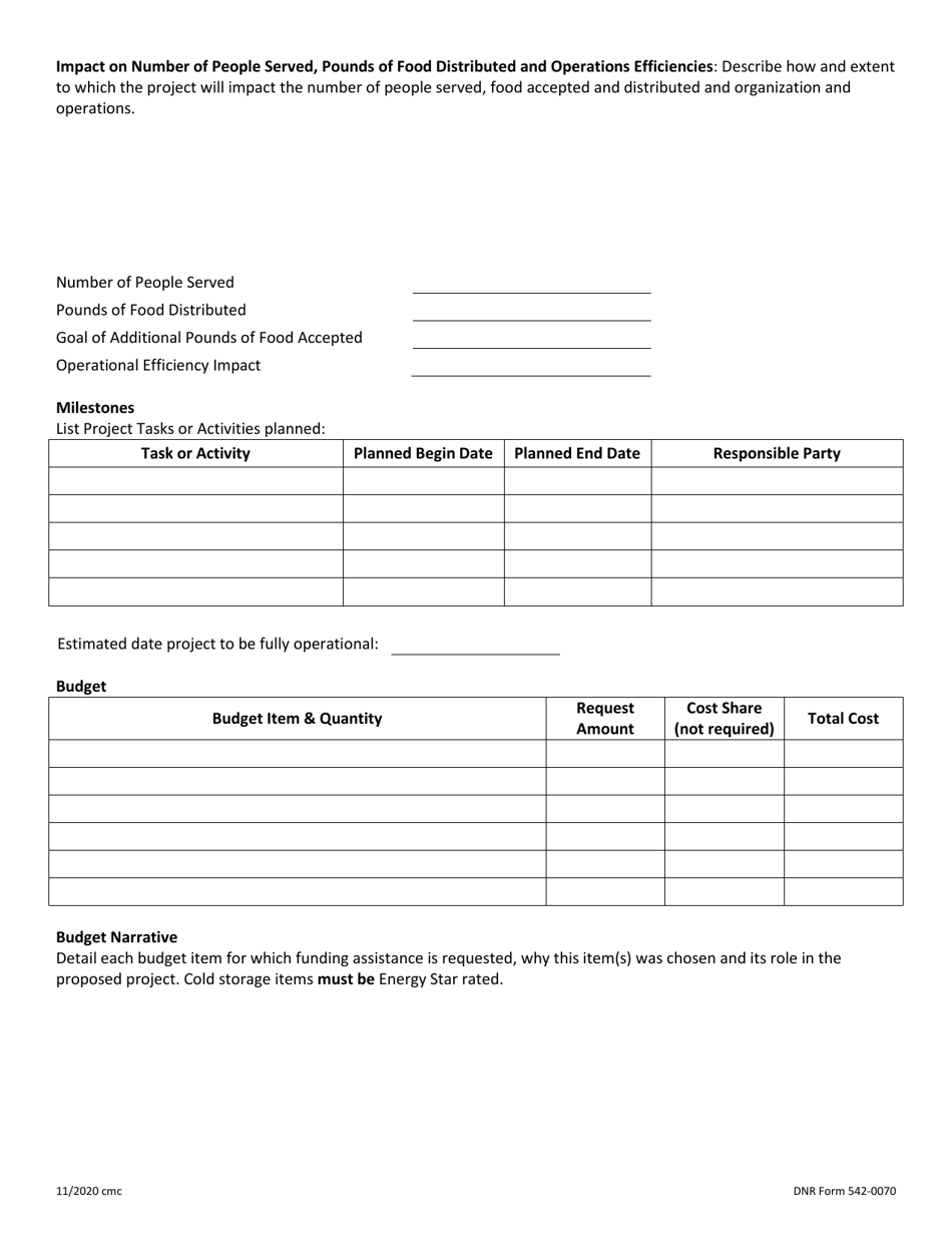 DNR Form 542-0070 Food Storage Capacity Grant Offering Application - Iowa, Page 4