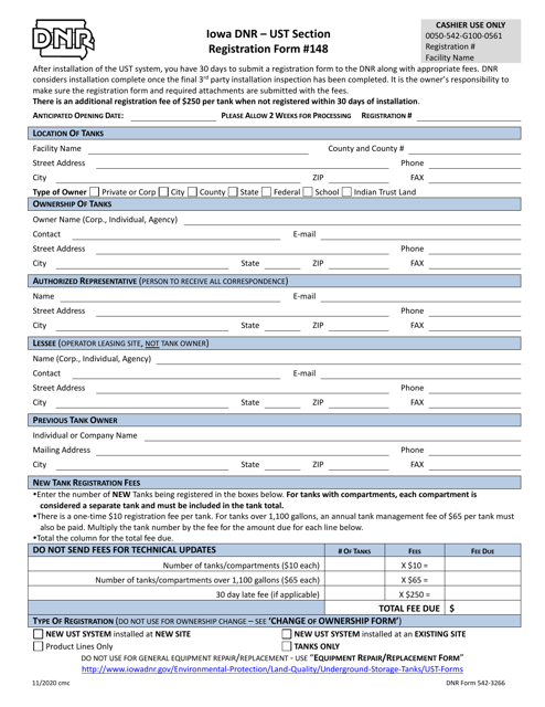 DNR Form 542-3266  Printable Pdf