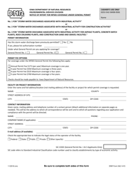 DNR Form 542-1415 Notice of Intent for Npdes Coverage Under General Permit - Iowa, Page 3