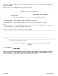 DNR Form 542-1415 Notice of Intent for Npdes Coverage Under General Permit - Iowa, Page 5