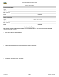 DNR Form 542-1258 Petition for Waiver - Iowa, Page 2
