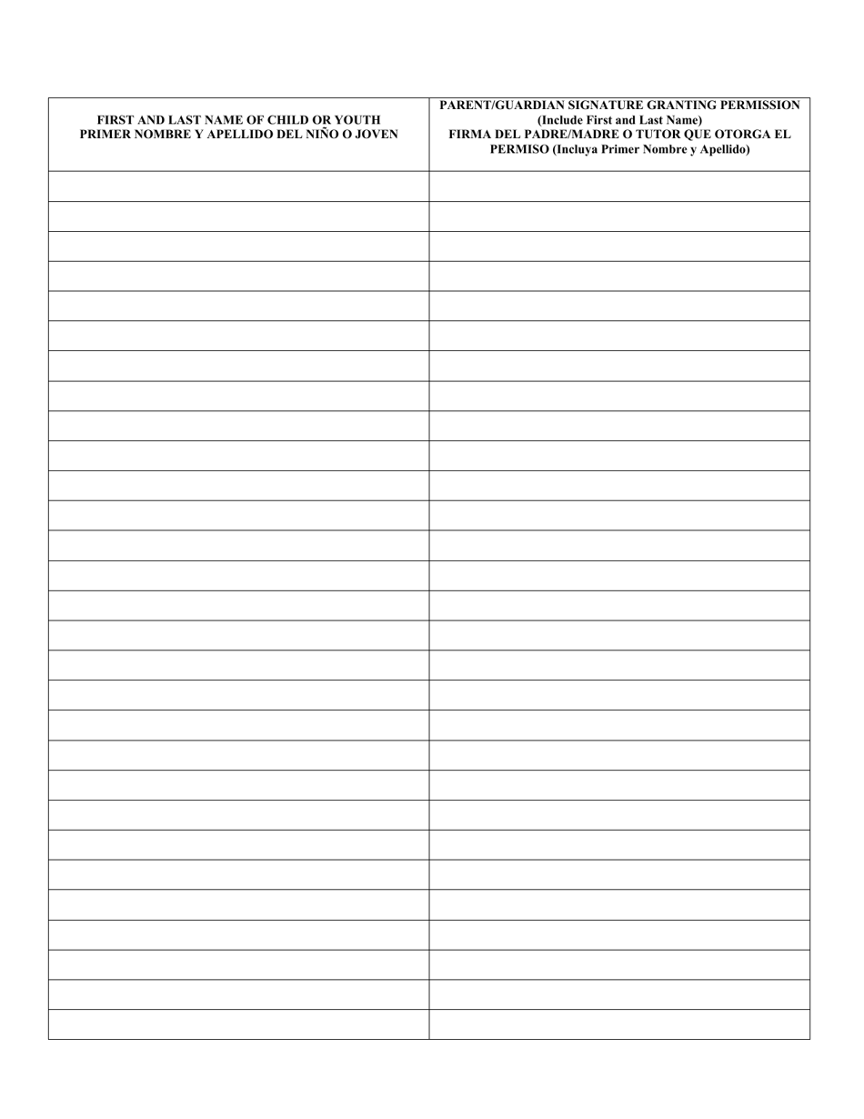 Form CCL035-SPA Parental Permission Form for off-Premise TRiPS Group of Children to One Location - Kansas (English / Spanish), Page 2