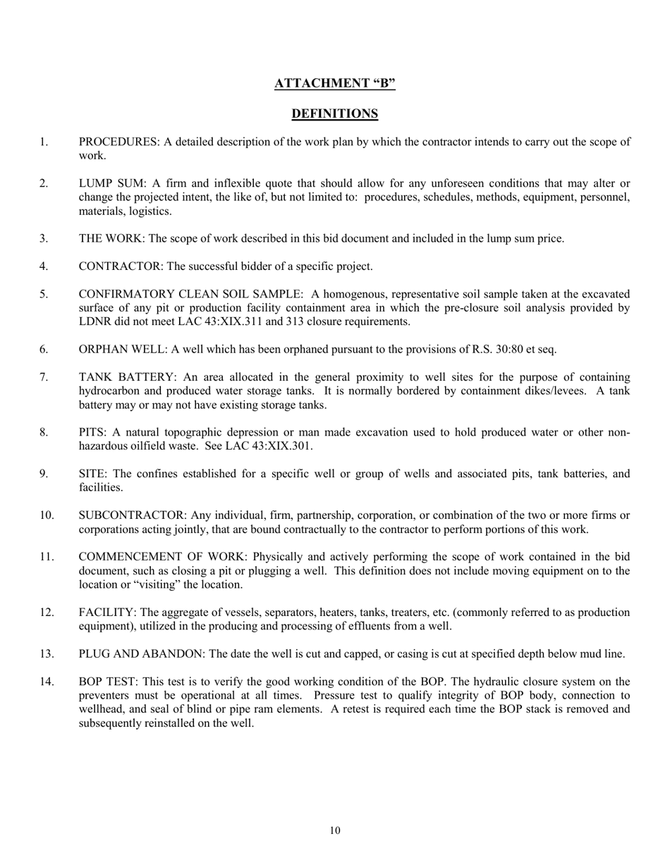 Form OSR-OR-1 Oilfield Site Restoration Program Contractor Application - Louisiana, Page 10