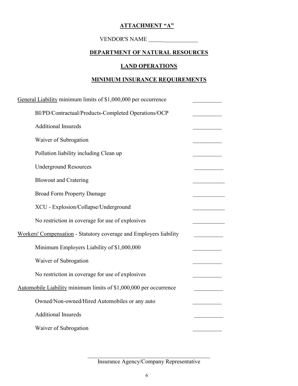 Form OSR-OR-1 Oilfield Site Restoration Program Contractor Application - Louisiana, Page 6