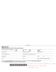 Form PV Massachusetts Income Tax Payment Voucher - Draft - Massachusetts, Page 2