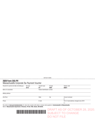 Form 355-PV Massachusetts Corporate Tax Payment Voucher - Draft - Massachusetts, Page 2