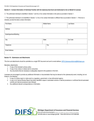 Form FIS2359 Notice of Cybersecurity Event - Michigan, Page 4