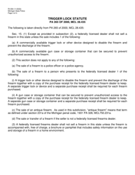 Form RI-059 Trigger Lock Statement - Michigan, Page 3