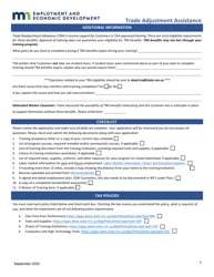 Trade Adjustment Assistance Training Application - Minnesota, Page 4