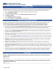 Trade Adjustment Assistance Training Application - Minnesota, Page 6