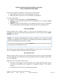 Document preview: Form COM1201 Instructions for Expungement (Sealing) Civil Commitment Record - Minnesota