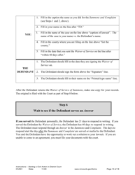 Form CIV801 Instructions - Starting a Civil Case in District Court - Minnesota, Page 10
