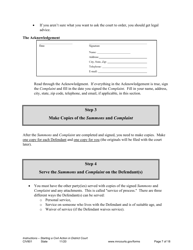 Form CIV801 Instructions - Starting a Civil Case in District Court - Minnesota, Page 7