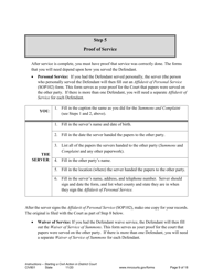 Form CIV801 Instructions - Starting a Civil Case in District Court - Minnesota, Page 9