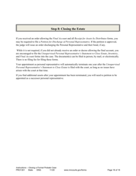 Form PRO1301 Instructions - Closing a Formal Probate Case - Minnesota, Page 16