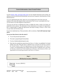 Form PRO1301 Instructions - Closing a Formal Probate Case - Minnesota, Page 2