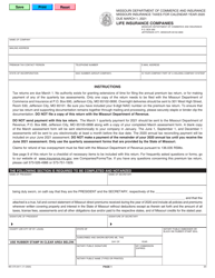 Document preview: Form MO375-0411 Life Insurance Companies - Missouri