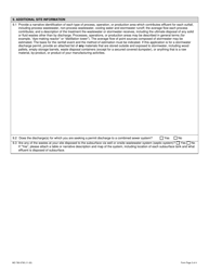 Form E (MO780-0795) Application for General Permit Under Missouri Clean Water Law - Missouri, Page 3
