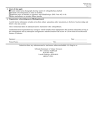 DNR Form 962.24-A Provisional Relinquishment of a Surface Water Appropriation - Nebraska, Page 2