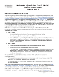 Instructions for Form 8-767-2017 Part 4, 5 Nebraska Historic Tax Credit (Nhtc) - Nebraska