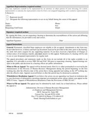 Form HR-54 Appeal of Dismissal, Suspension, Demotion, or Involuntary Transfer - Nevada, Page 2