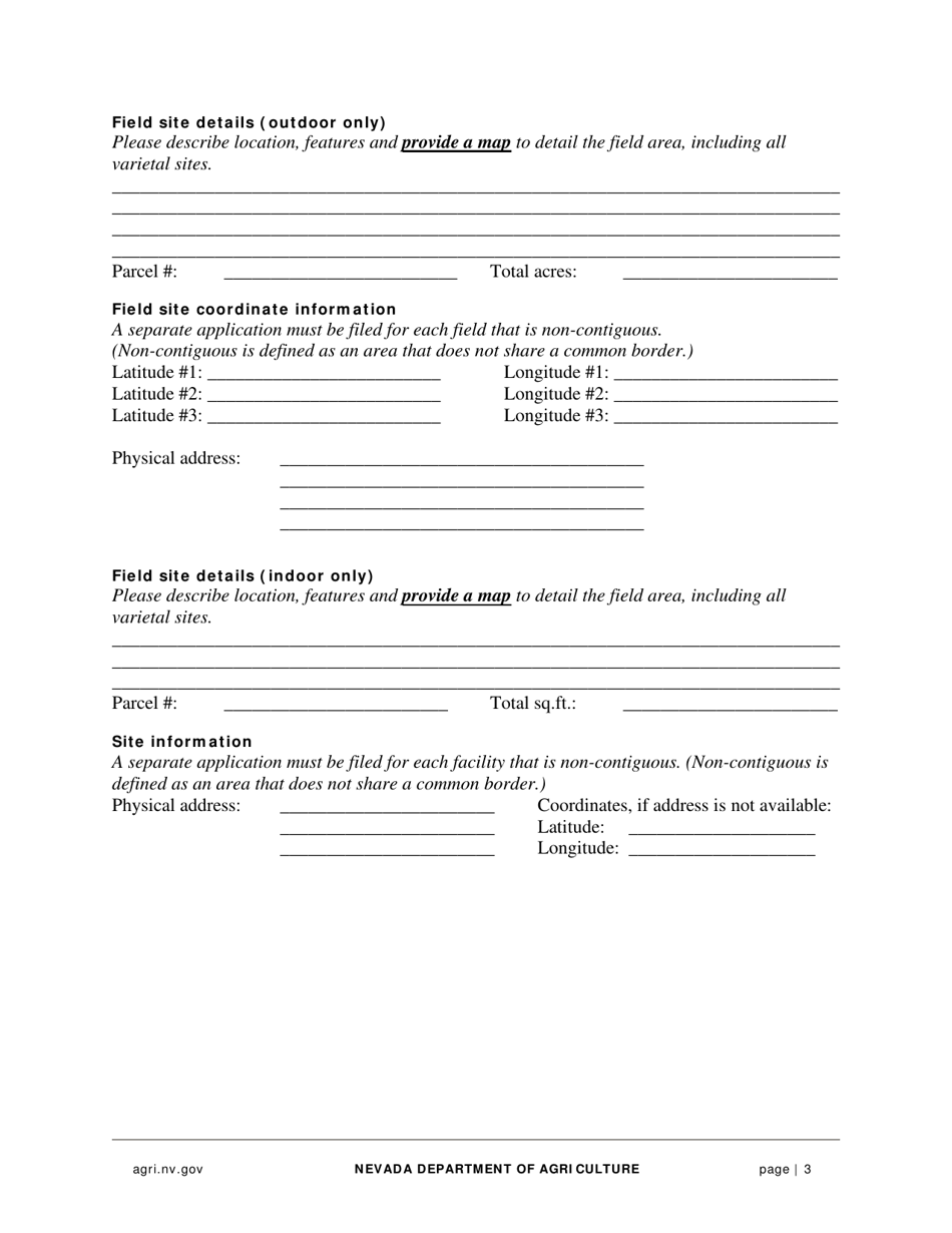Hemp Grower Application - Nevada, Page 3
