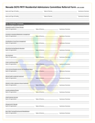 Nevada Dcfs Prtf Residential Admissions Committee Referral Form - Nevada, Page 3