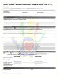 Nevada Dcfs Prtf Residential Admissions Committee Referral Form - Nevada, Page 4