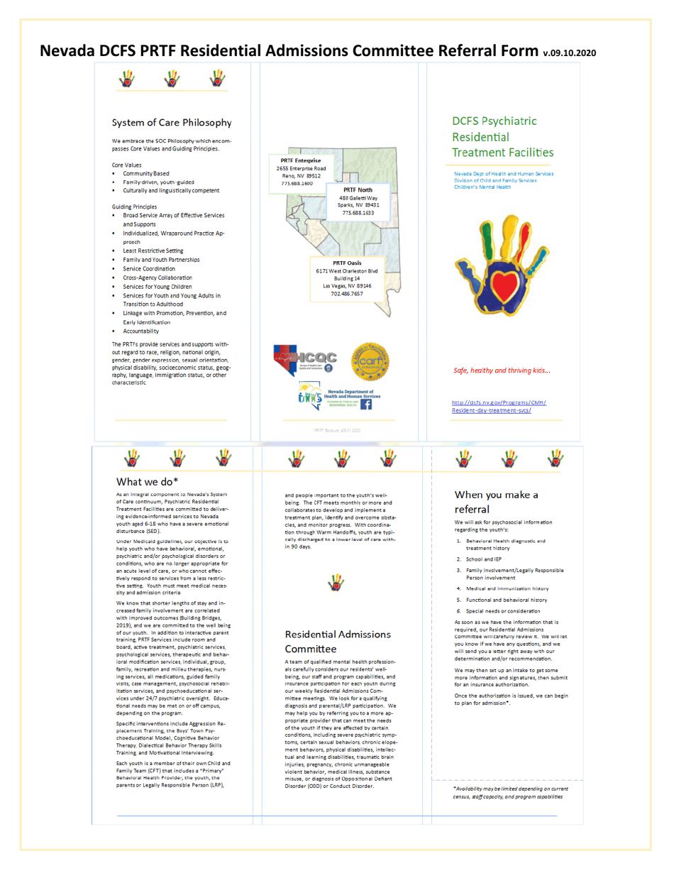 Nevada Dcfs Prtf Residential Admissions Committee Referral Form - Nevada, Page 5