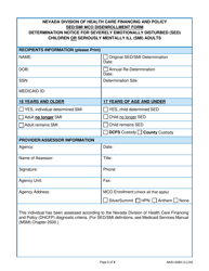 Form NMO-6080 Sed/Smi Mco Disenrollment Form - Nevada, Page 5