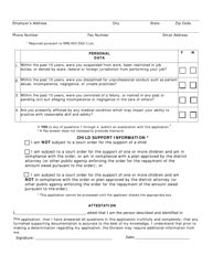 Radiation Control Program Computed Tomography or Fluoroscopy Registration Form for Persons Working Without Credentials on or Before 01/01/2020 - Nevada, Page 2