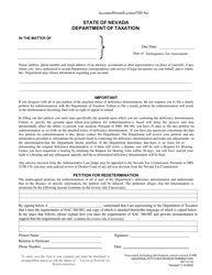 Form DET-01.03 &quot;Universal Petition for Redetermination&quot; - Nevada