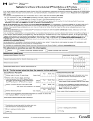 Form PD24 Application for a Refund of Overdeducted Cpp Contributions or Ei Premiums - Canada