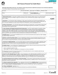 Form TD1NU Nunavut Personal Tax Credits Return - Canada