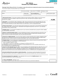 Document preview: Form TD1AB Alberta Personal Tax Credits Return - Canada