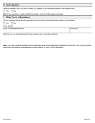 Form 2234E Disaster Recovery Assistance for Ontarians: Application Form for Homeowners and Tenants - Ontario, Canada, Page 8