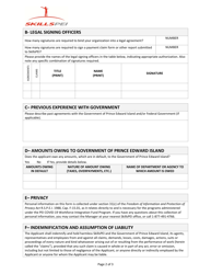 Pei Covid-19 Workforce Integration Fund (Wif) Application for Organizations - Prince Edward Island, Canada, Page 2