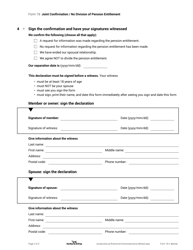 Form 19 Joint Confirmation No Division of Pension Entitlement - Nova Scotia, Canada, Page 2