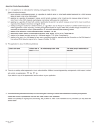Form M (PFA722) Application About Priority Parenting Matter - British Columbia, Canada, Page 8